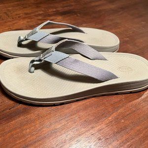 Chaco Flip Flops, Pale Blue/Light Gray - size 9